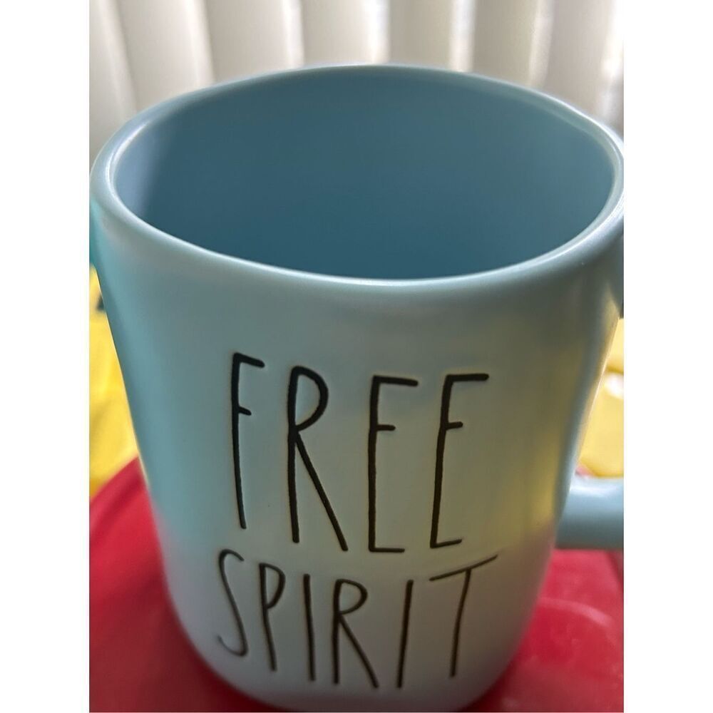 Rae Dunn FREE SPIRIT Mug BLUE